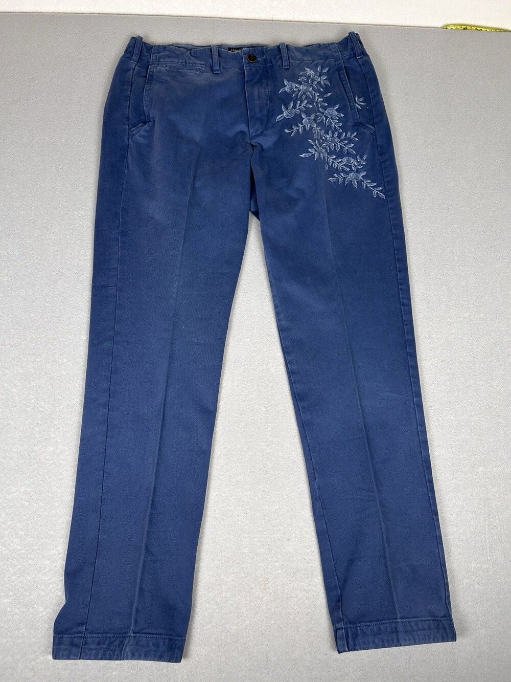 Abercrombie & Fitch chino slim ankle pants embroidery utility Womens Sz 32/14